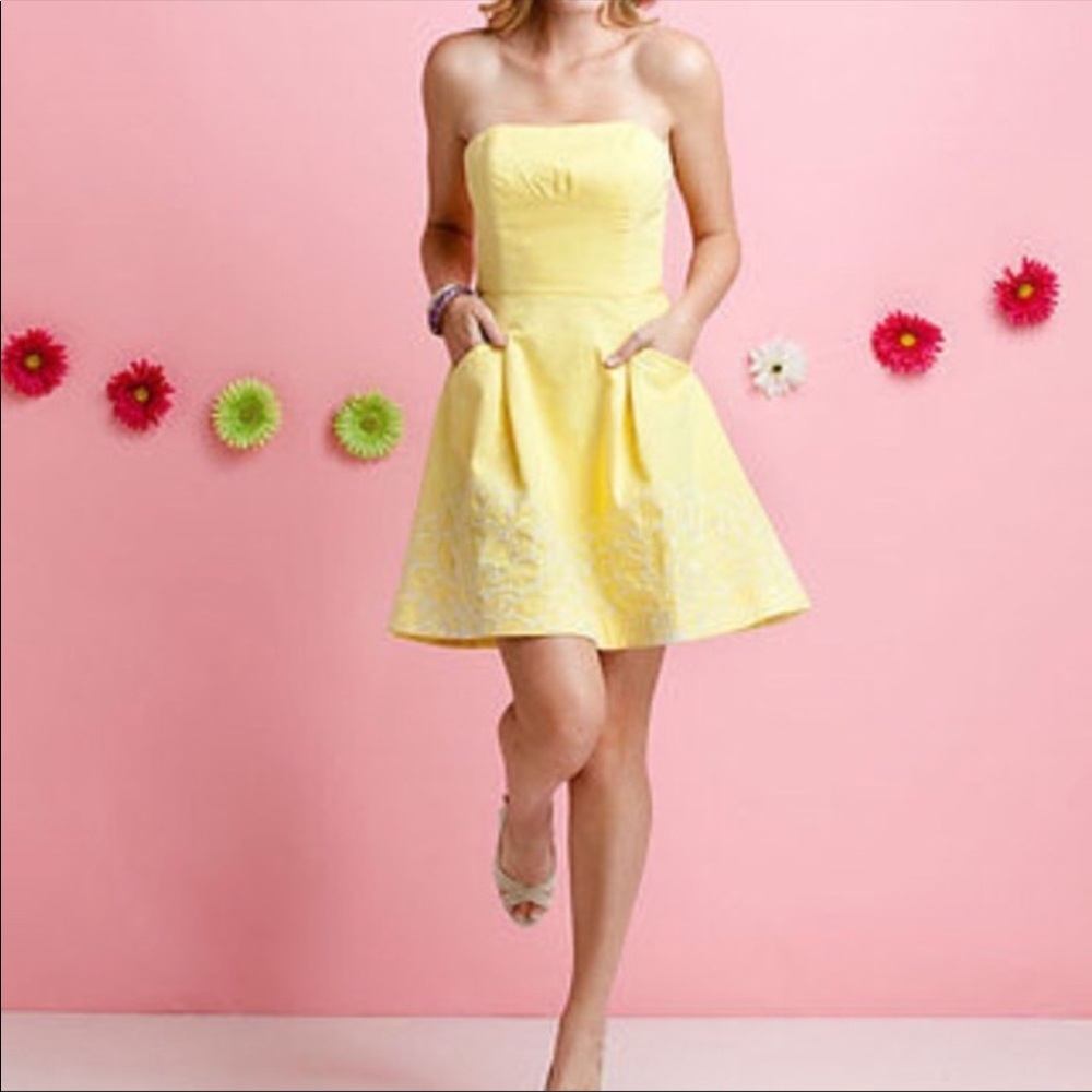 Lilly Pulitzer Blossom Yellow Starfruit Dress Sz 8